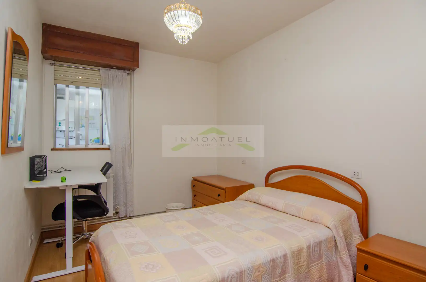 Schlafzimmer von Wohnung zur Miete in A Coruña Capital  mit Heizung, Parkett und Terrasse