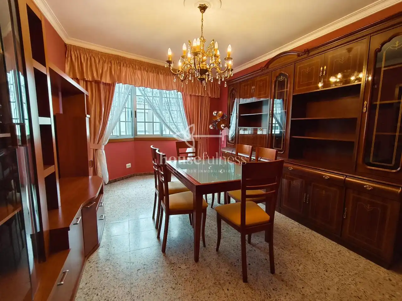 Dining room of Flat for sale in Narón  with Storage room and Furnished