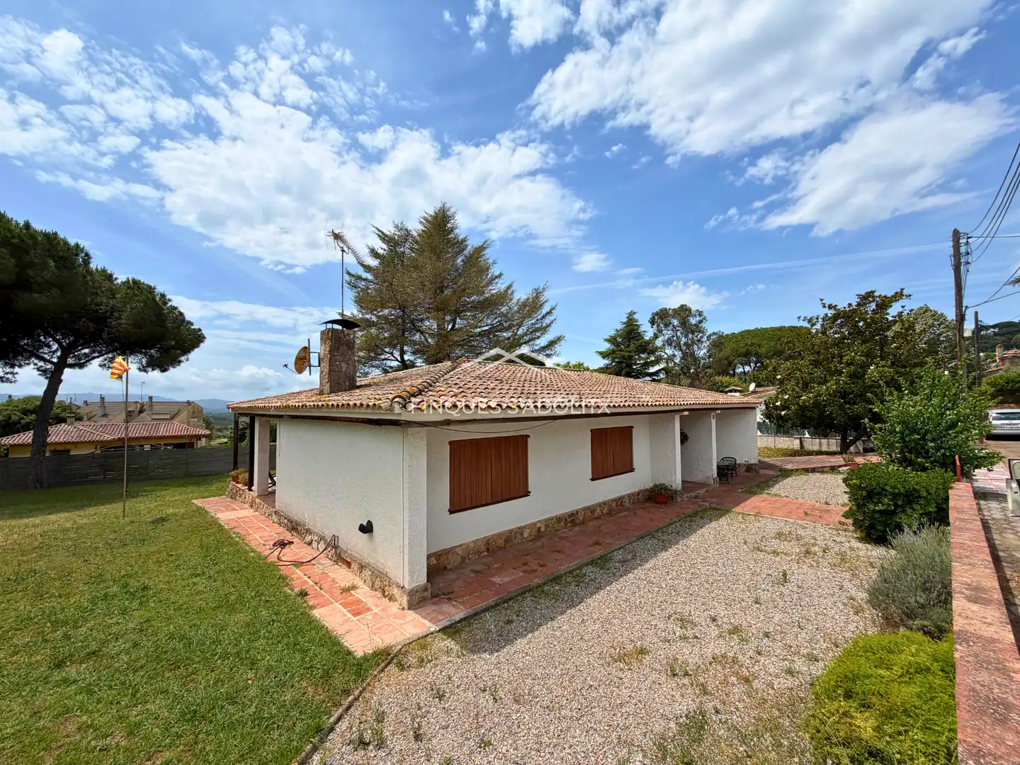 Vista exterior de Casa o xalet en venda en Santa Cristina d'Aro amb Calefacció, Jardí privat i Parquet