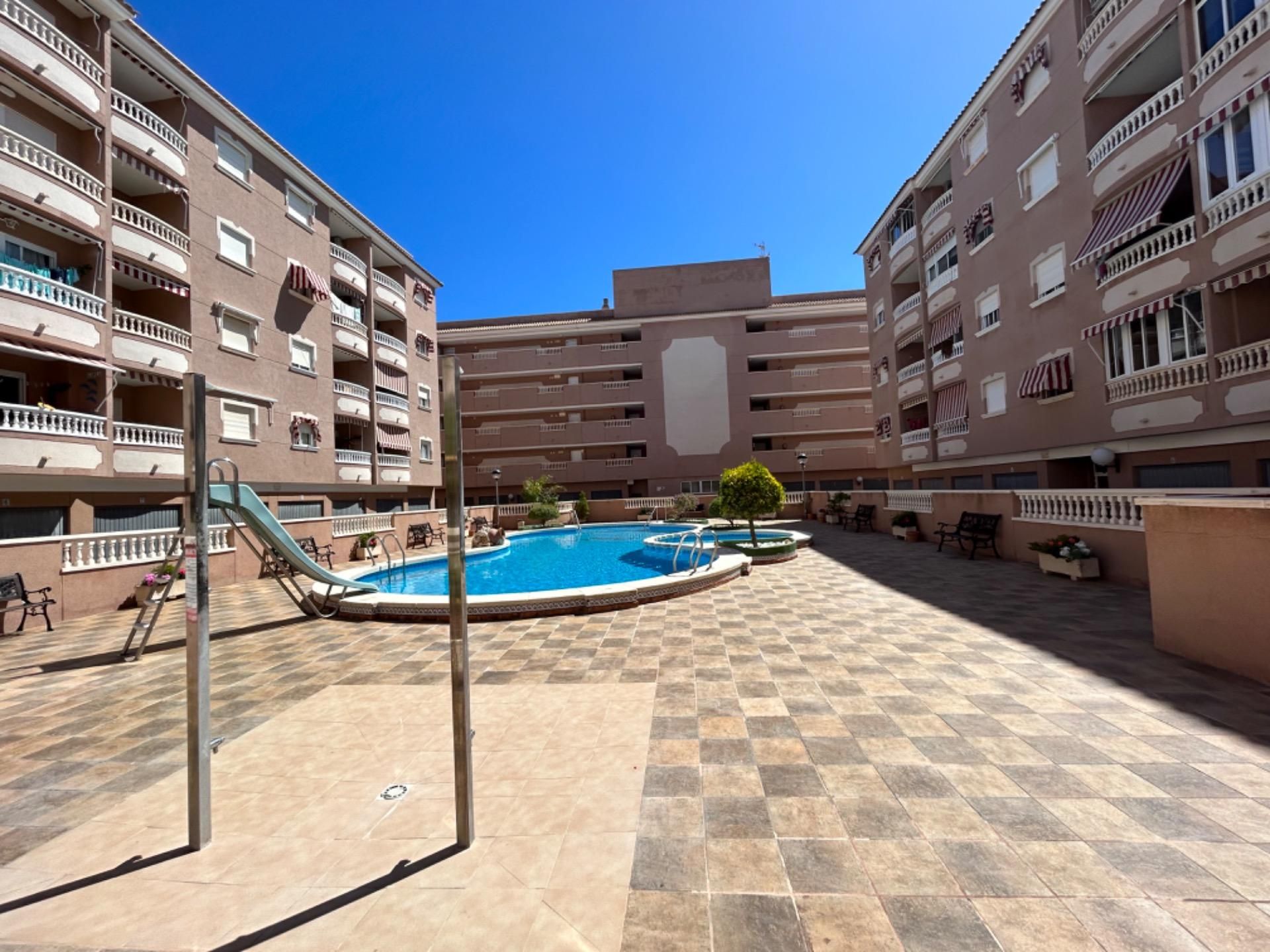 Swimming pool of Apartment to rent in Santa Pola  with Air Conditioner, Private garden and Terrace