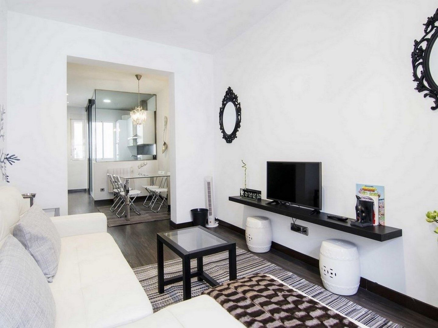 Sala de estar de Piso de alquiler en Olot con Aire acondicionado, Amueblado y TV