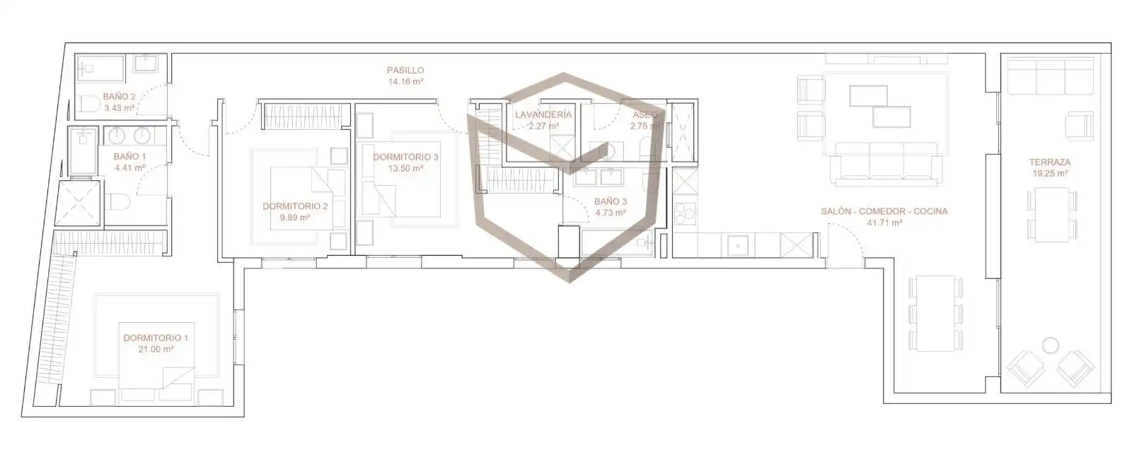 Attic for sale in Madrid  with Air Conditioner, Terrace and Storage room