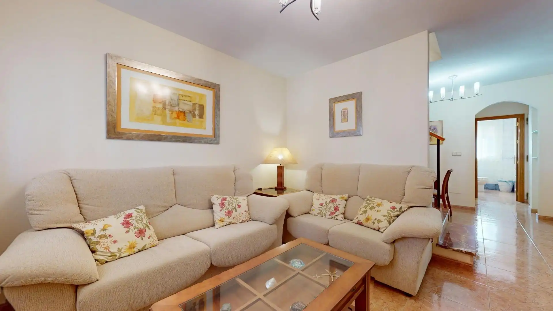 Sala de estar de Dúplex en venta en San Pedro del Pinatar con Terraza, Amueblado y Piscina comunitaria