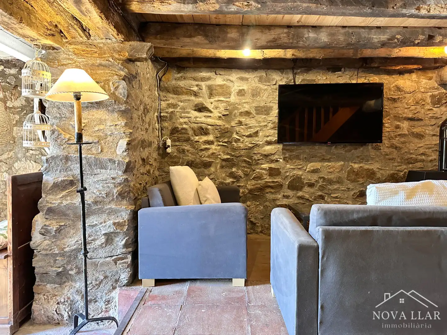 Living room of Houses for sale in Ribes de Freser  with Heating, Parquet flooring and Terrace
