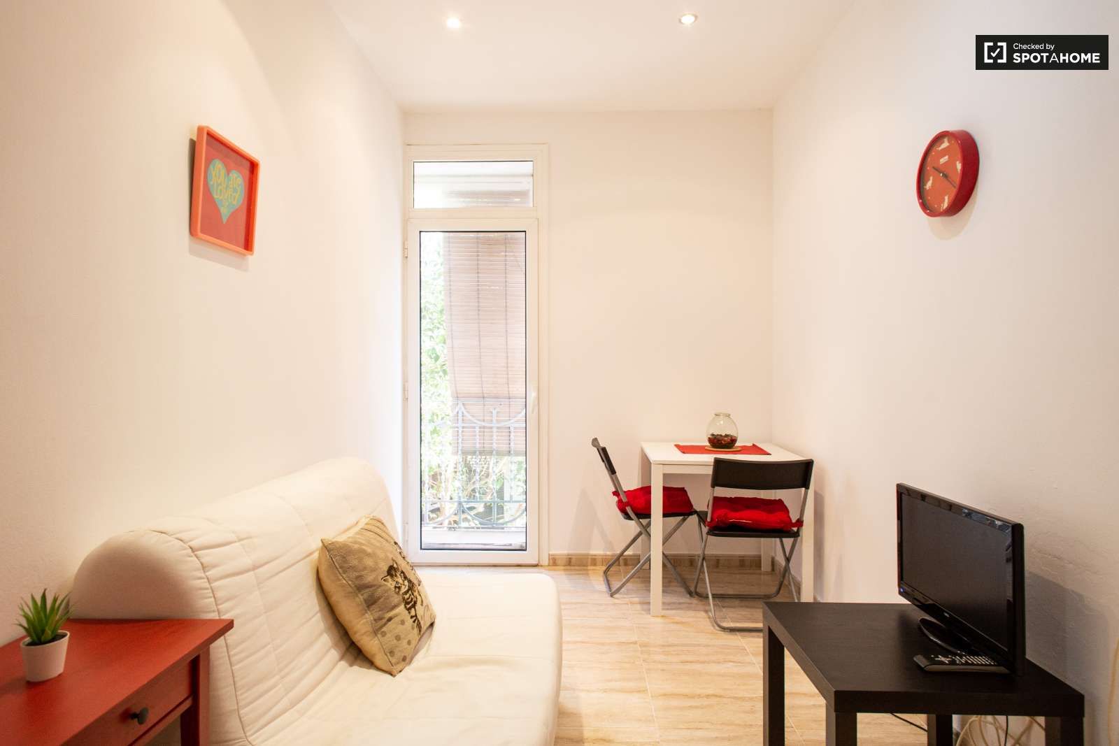 Sala d'estar de Apartament per a compartir en L'Hospitalet de Llobregat amb Aire condicionat, Calefacció i Terrassa