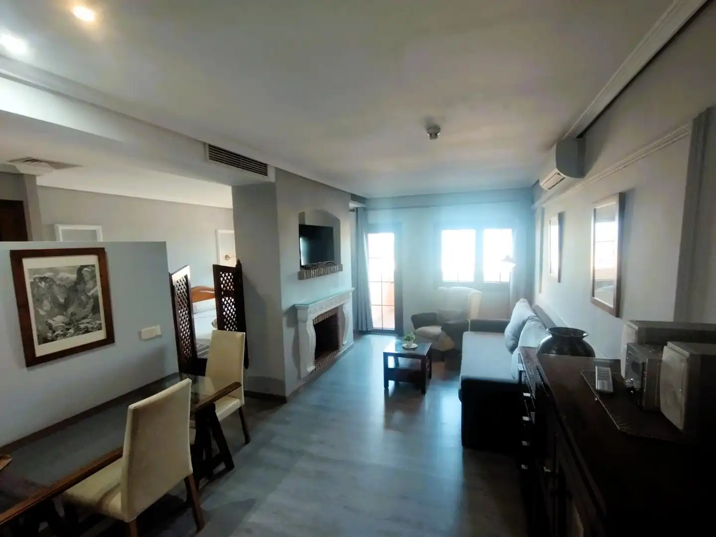 Sala de estar de Estudio en venta en San Fernando con Aire acondicionado, Terraza y Amueblado
