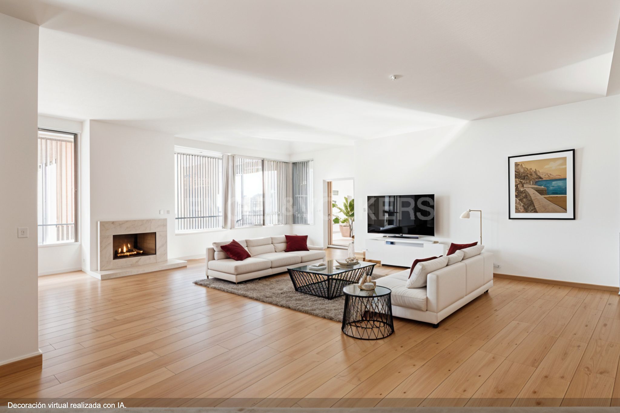 Sala d'estar de Apartament en venda en  Barcelona Capital amb Aire condicionat, Calefacció i Parquet