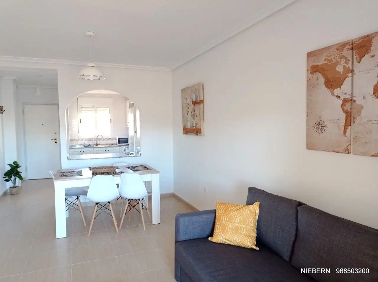 Wohnzimmer von Wohnung zur Miete in Cartagena mit Terrasse, Möbliert und Waschmaschine