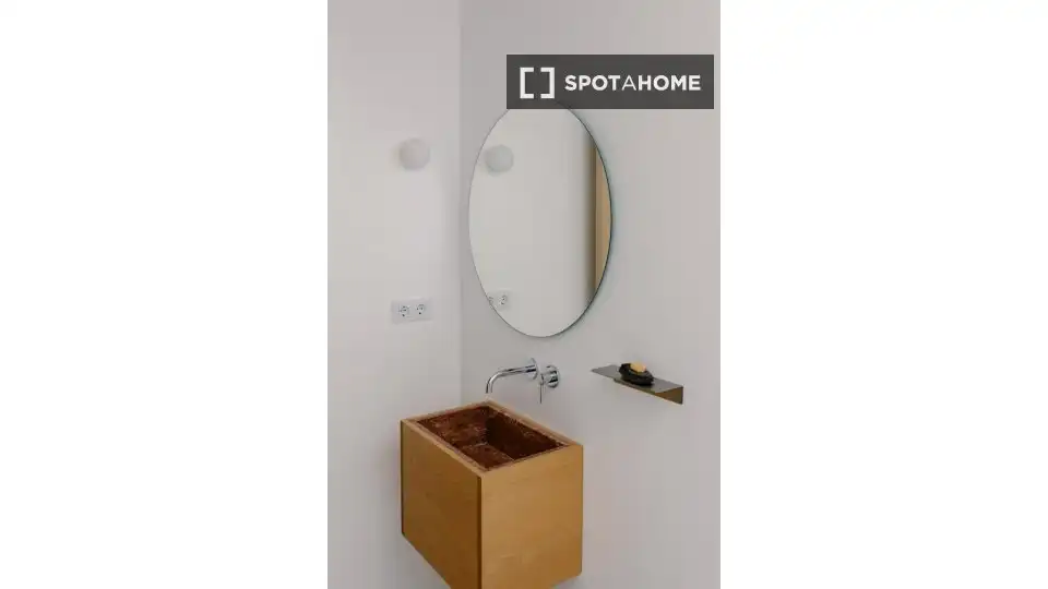Baño de Apartamento para compartir en Tinajo con Aire acondicionado, Terraza y Amueblado