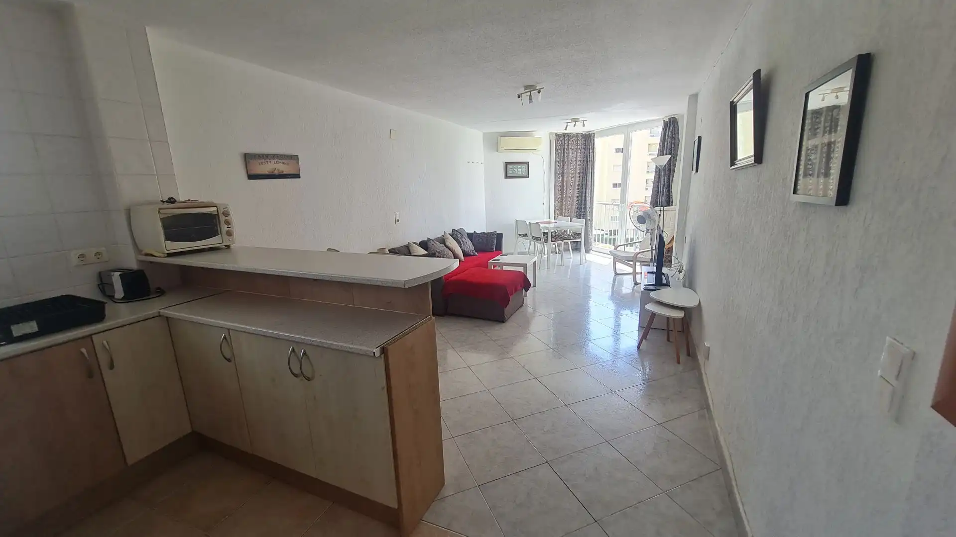 Wohnzimmer von Wohnungen zum Verkauf in Calpe / Calp mit Klimaanlage, Heizung und Terrasse