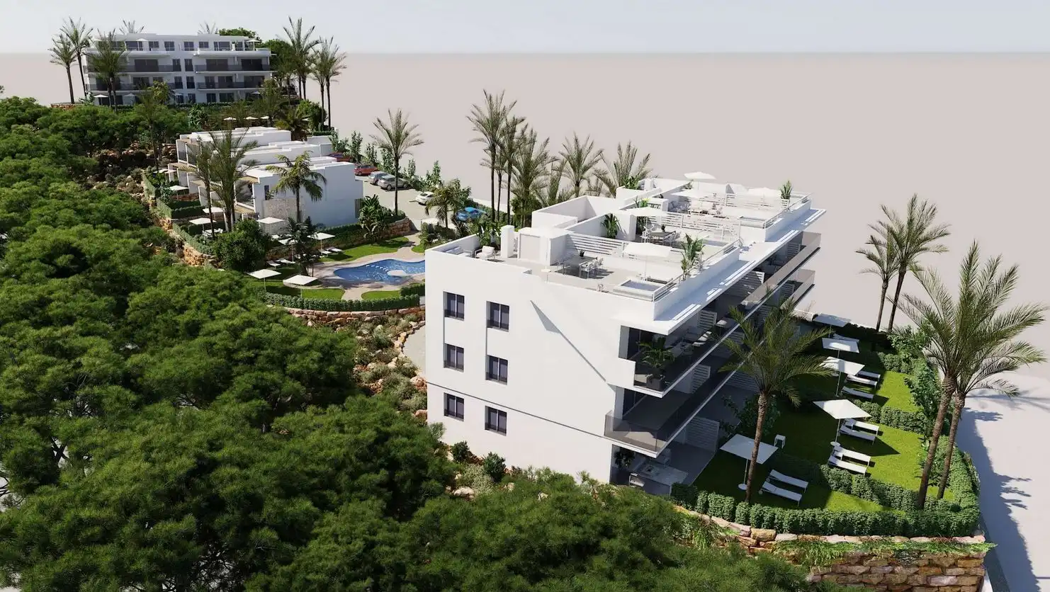 Exterior view of Apartments for sale in Finestrat  with Community pool