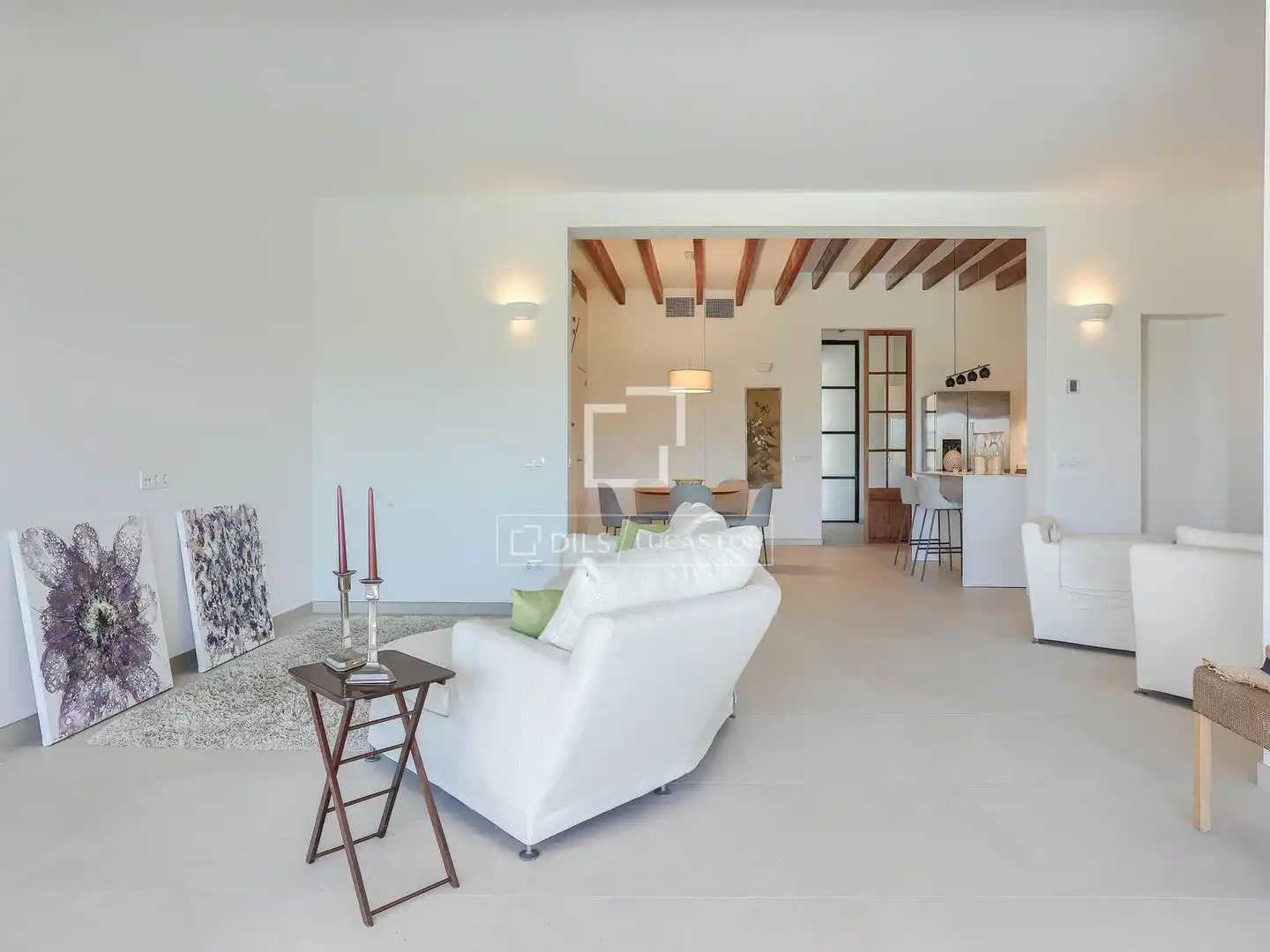 Living room of Houses for sale in Llubí  with Air Conditioner and Swimming Pool