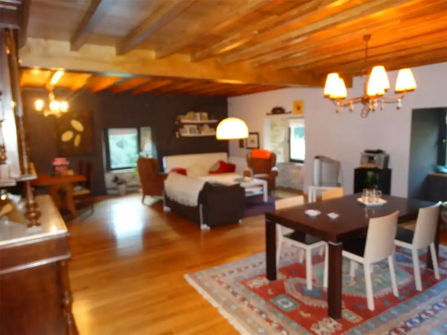 Living room of Houses for rent in Trabada  with Private garden, Parquet flooring and Storage room