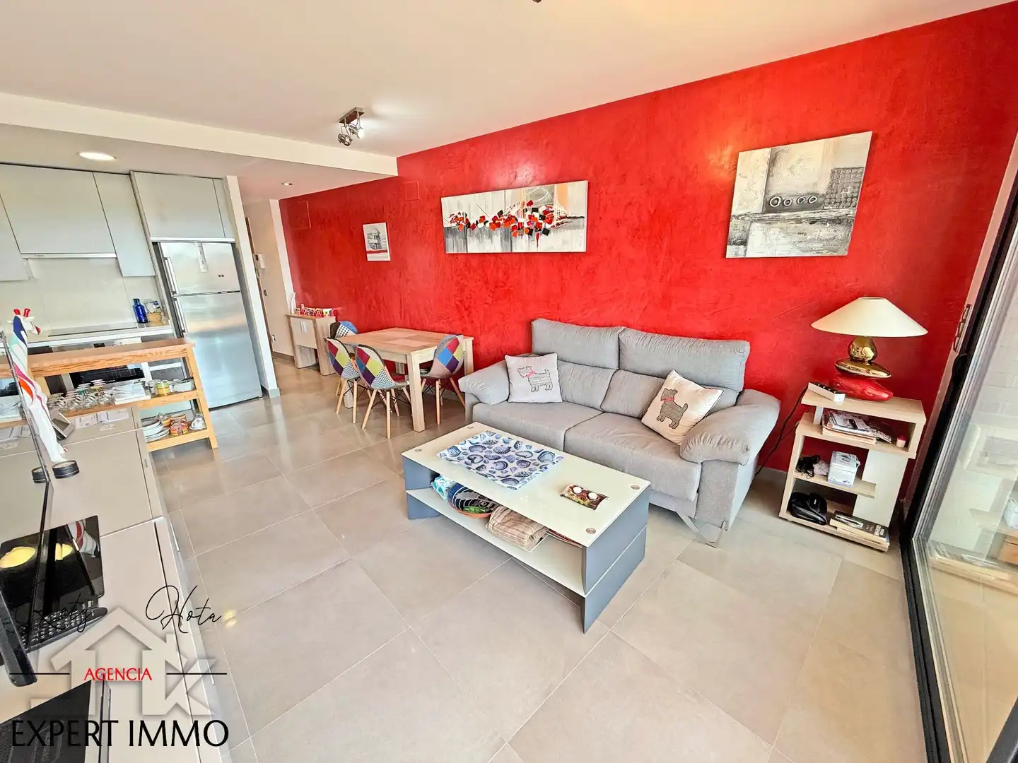 Sala de estar de Apartamento en venta en Roses con Aire acondicionado, Calefacción y Terraza
