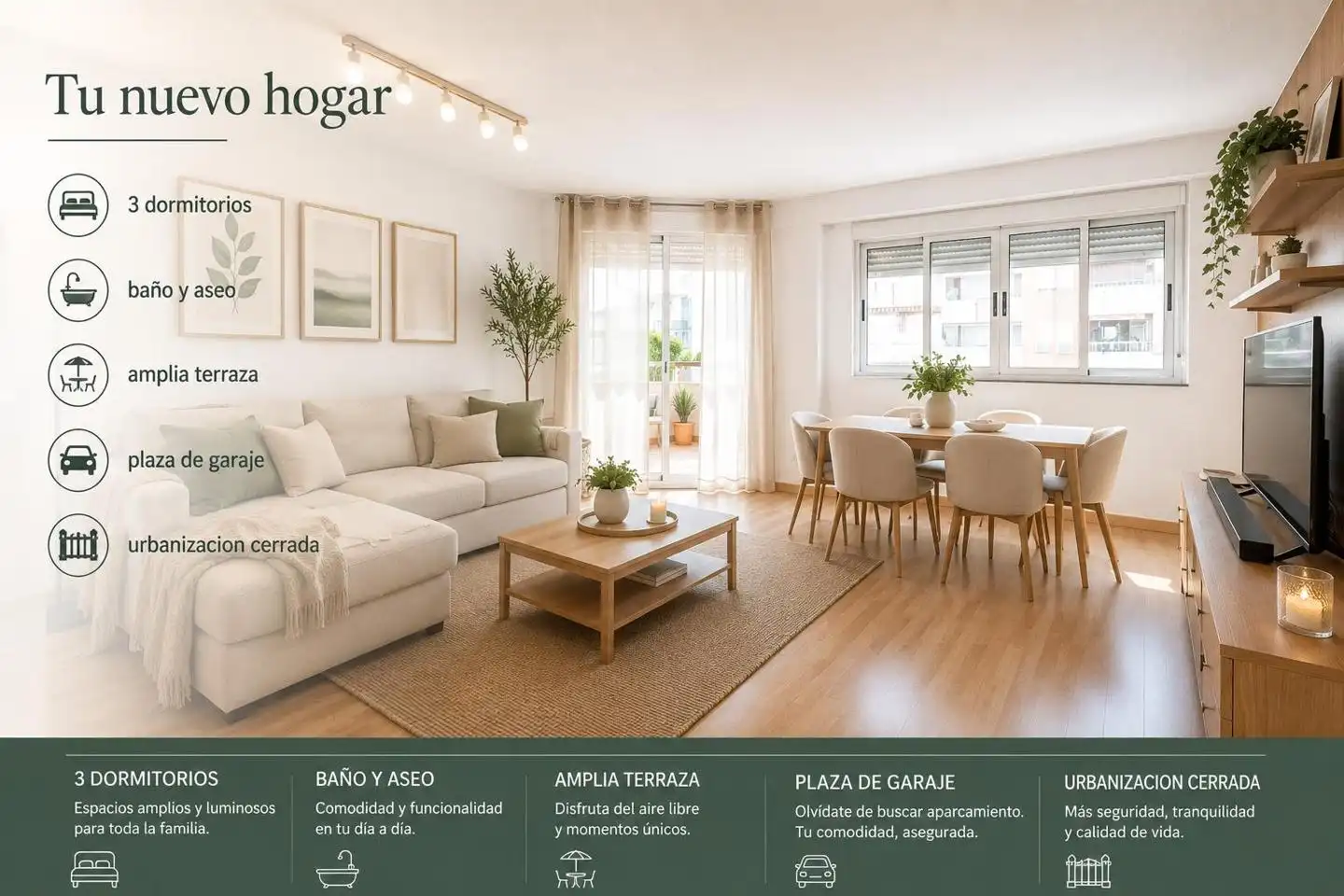 Sala de estar de Piso en venta en Móstoles con Calefacción y Terraza