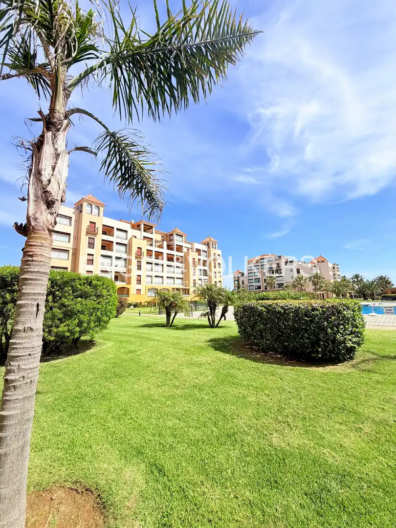 Außenansicht von Wohnung zur Miete in Ayamonte mit Klimaanlage, Heizung und Privatgarten