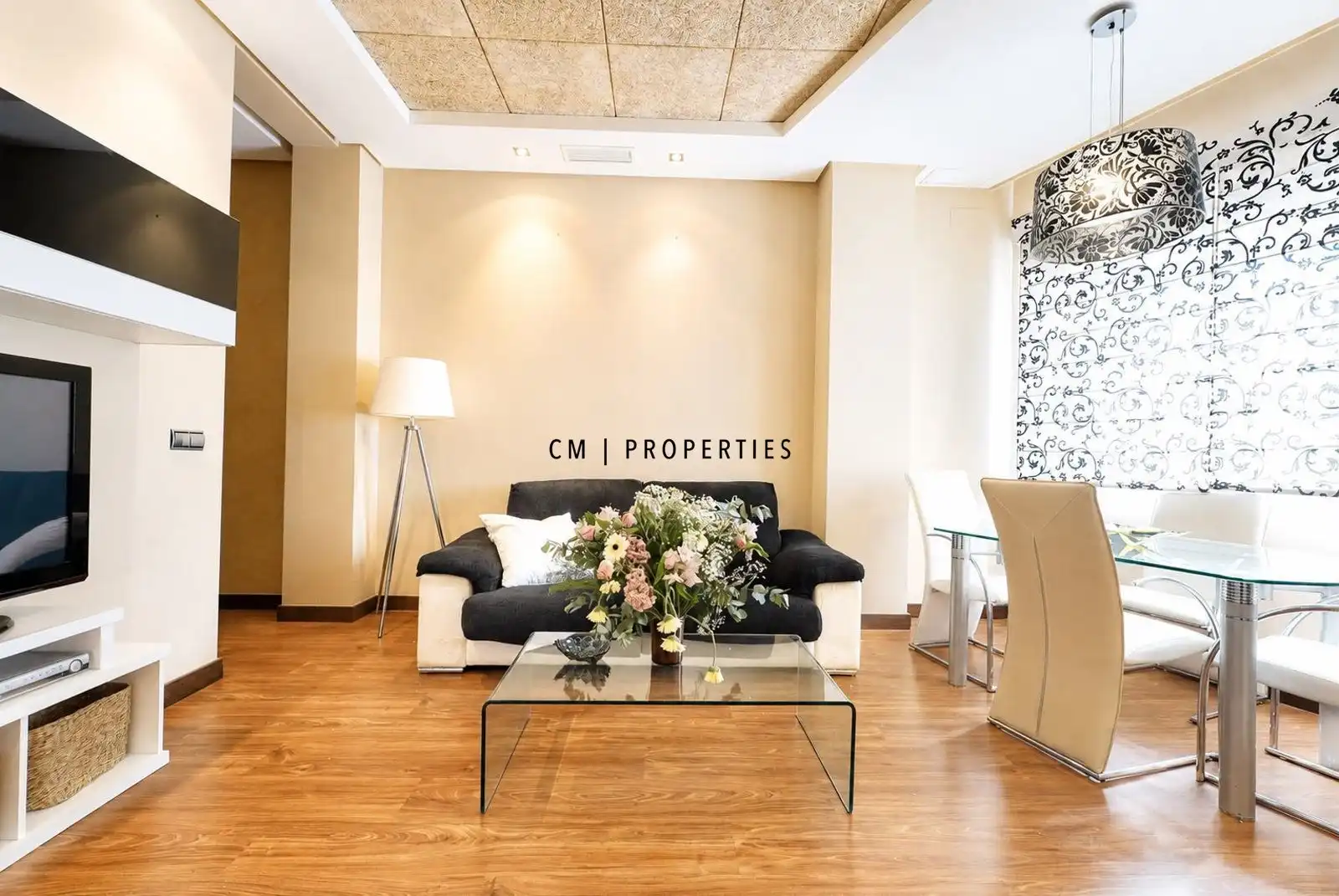 Sala de estar de Piso de alquiler en Valencia con Aire acondicionado, Calefacción y Parquet