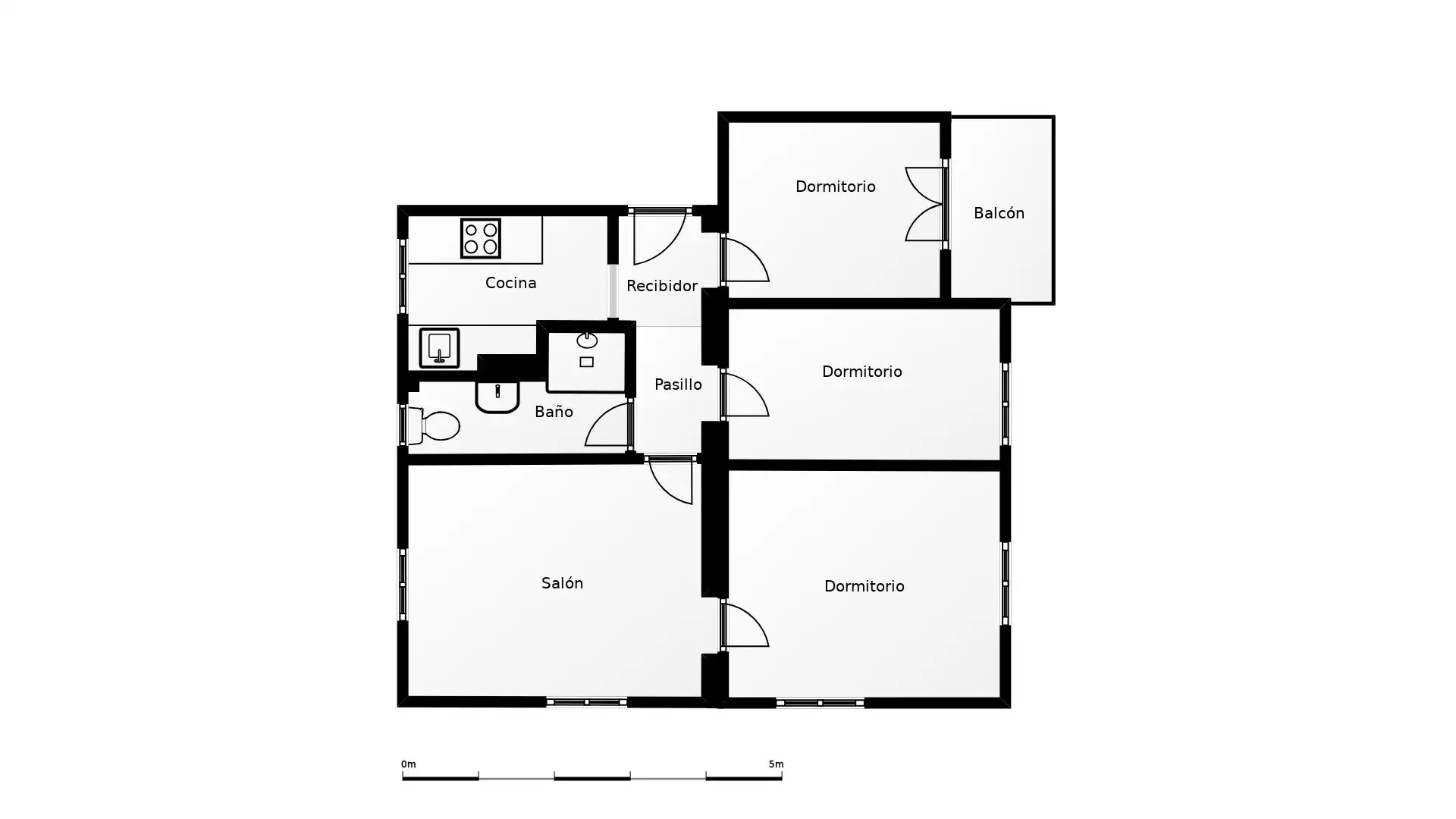 Piso en venta en Madrid con Balcón