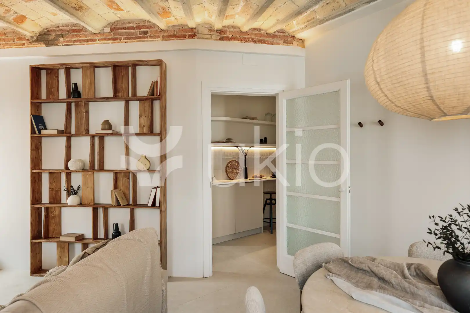 Sala de estar de Apartamento de alquiler en Barcelona con Aire acondicionado, Calefacción y Terraza