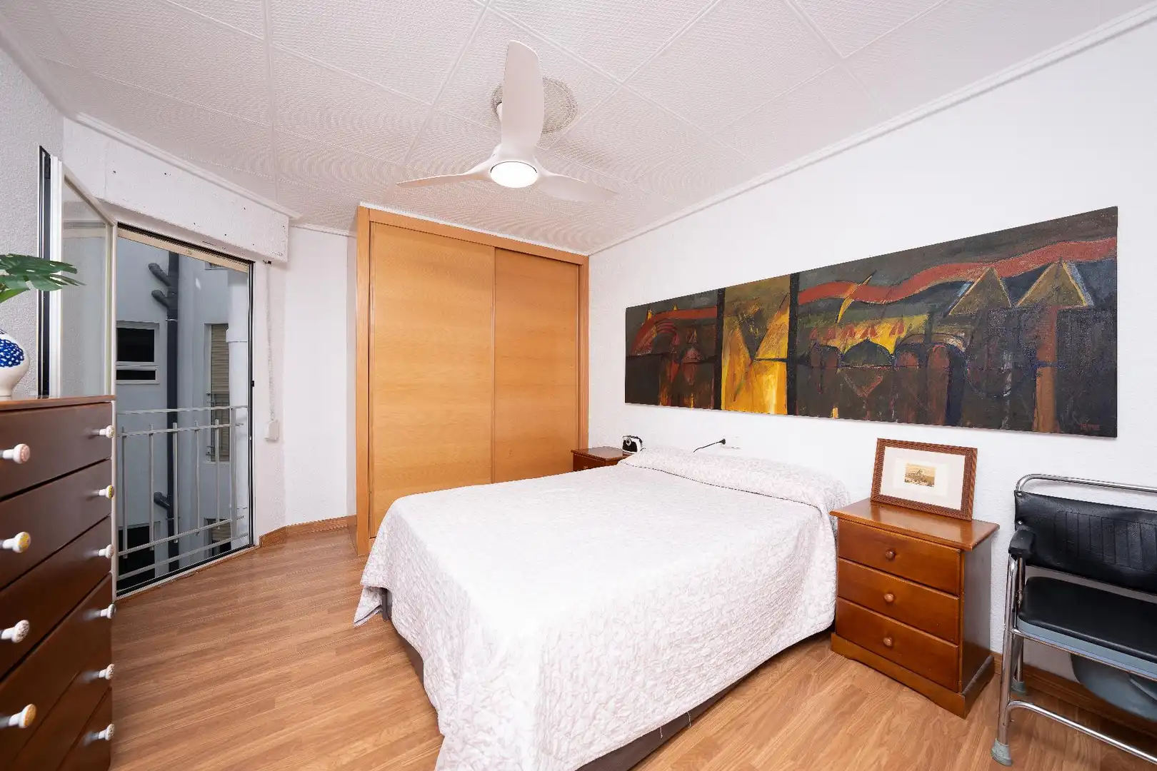 Bedroom of Flat for sale in Elche / Elx  with Heating, Furnished and Balcony