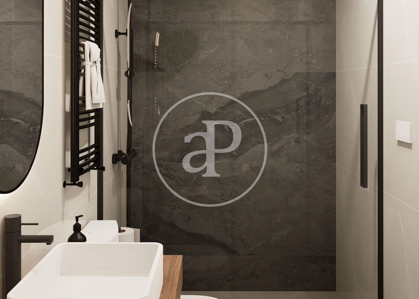 Bathroom of Flat for sale in  Madrid Capital  with Air Conditioner, Heating and Terrace