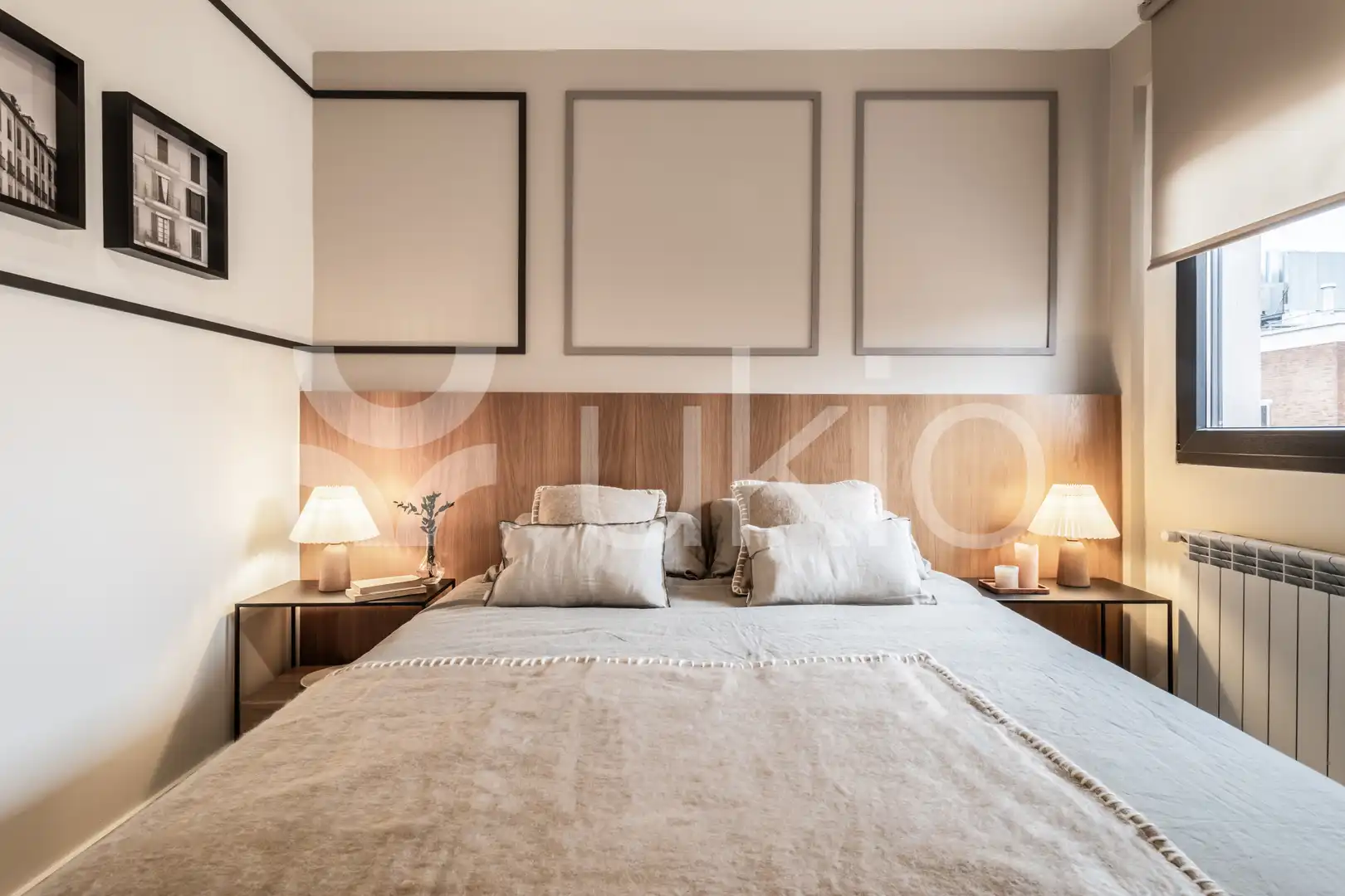 Schlafzimmer von Wohnung zur Miete in Madrid mit Klimaanlage, Heizung und Möbliert