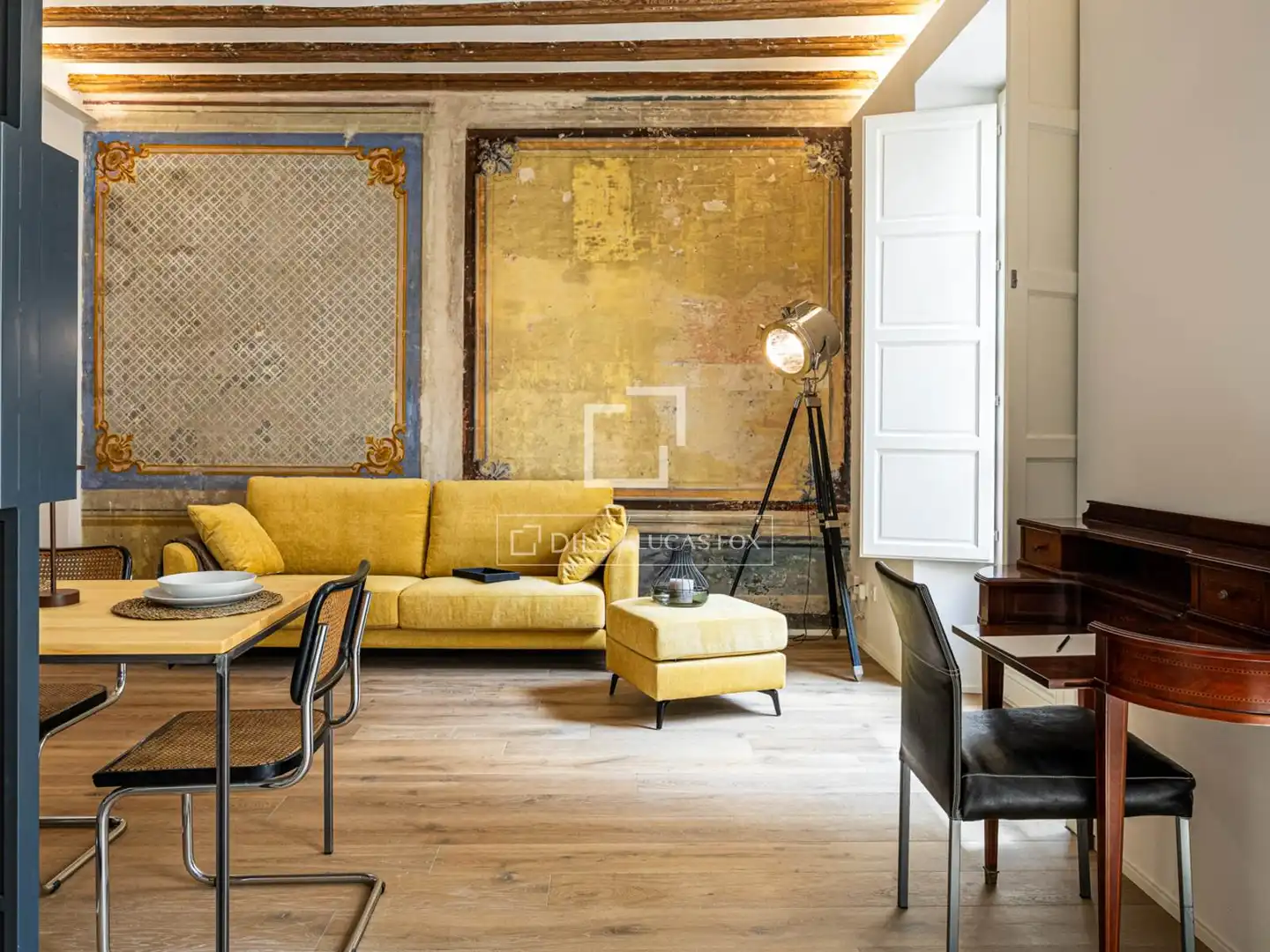 Sala de estar de Piso en venta en Barcelona con Aire acondicionado, Calefacción y Parquet