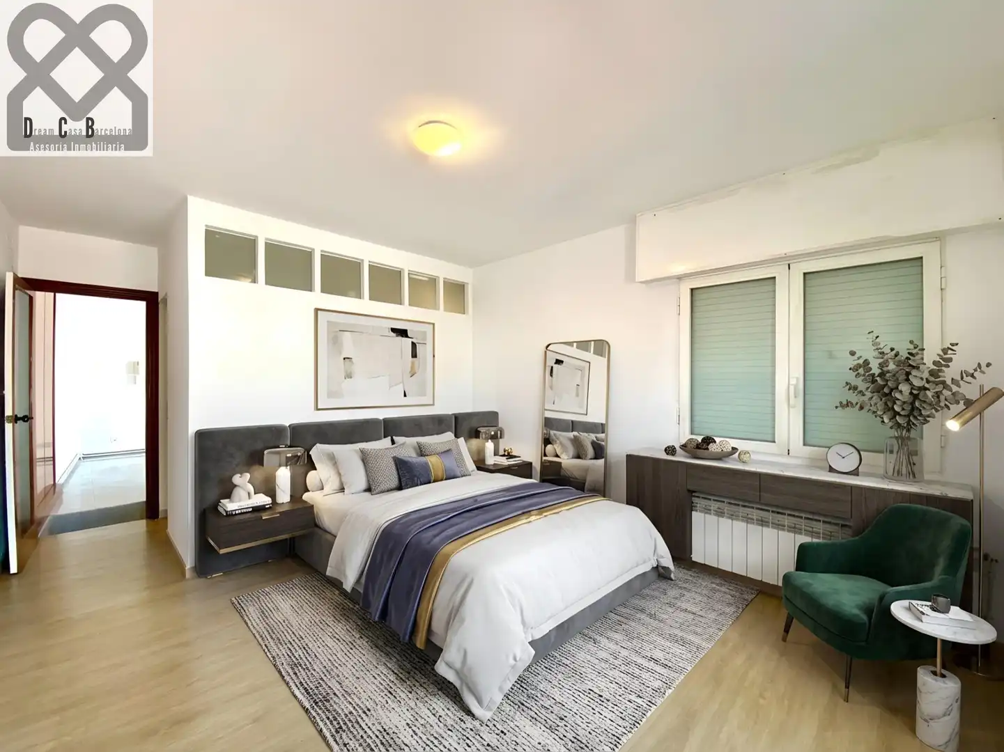 Schlafzimmer von Dachboden zum Verkauf in Barcelona mit Heizung und Terrasse