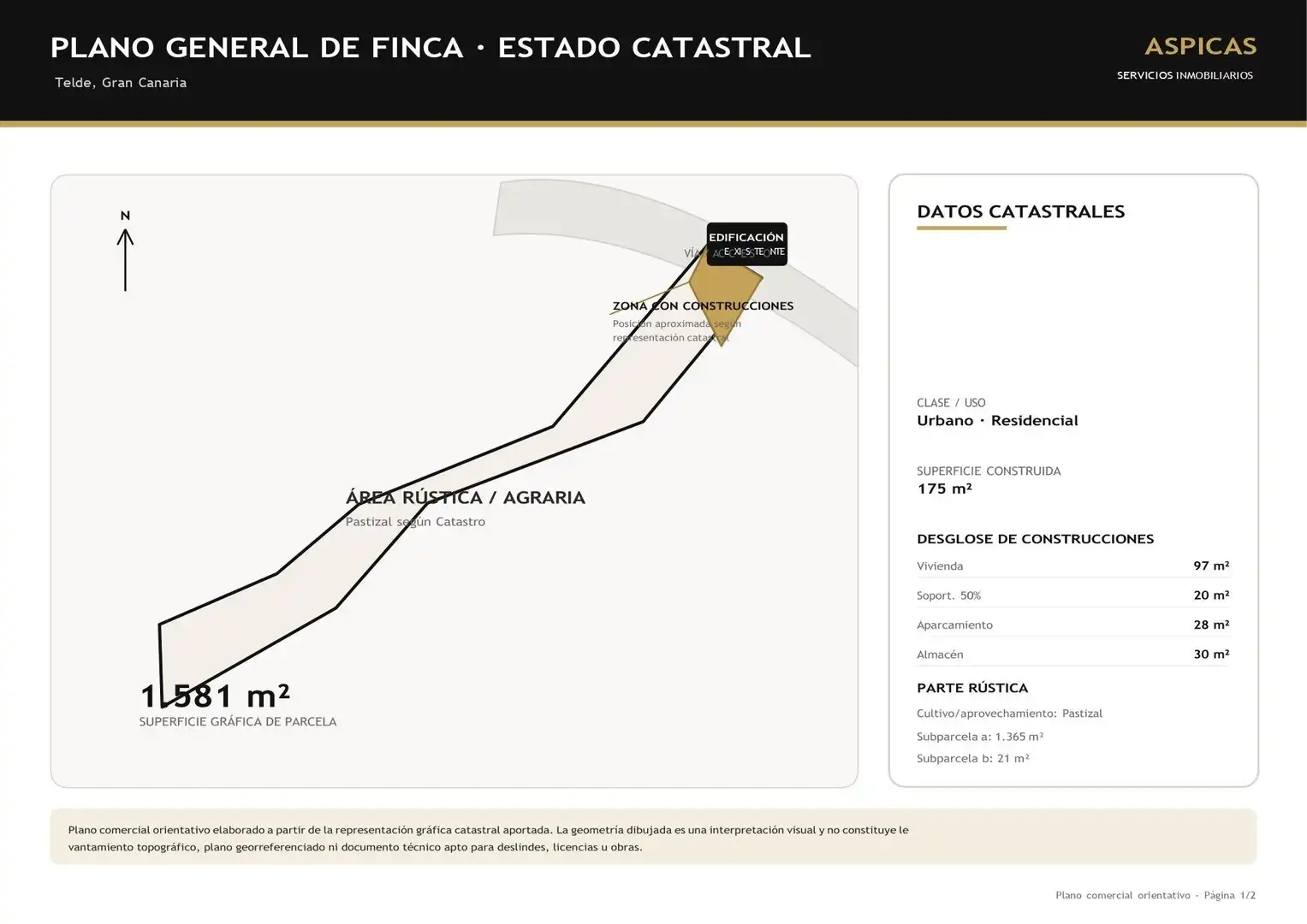Finca rústica en venta en Telde con Jardín privado, Terraza y Trastero