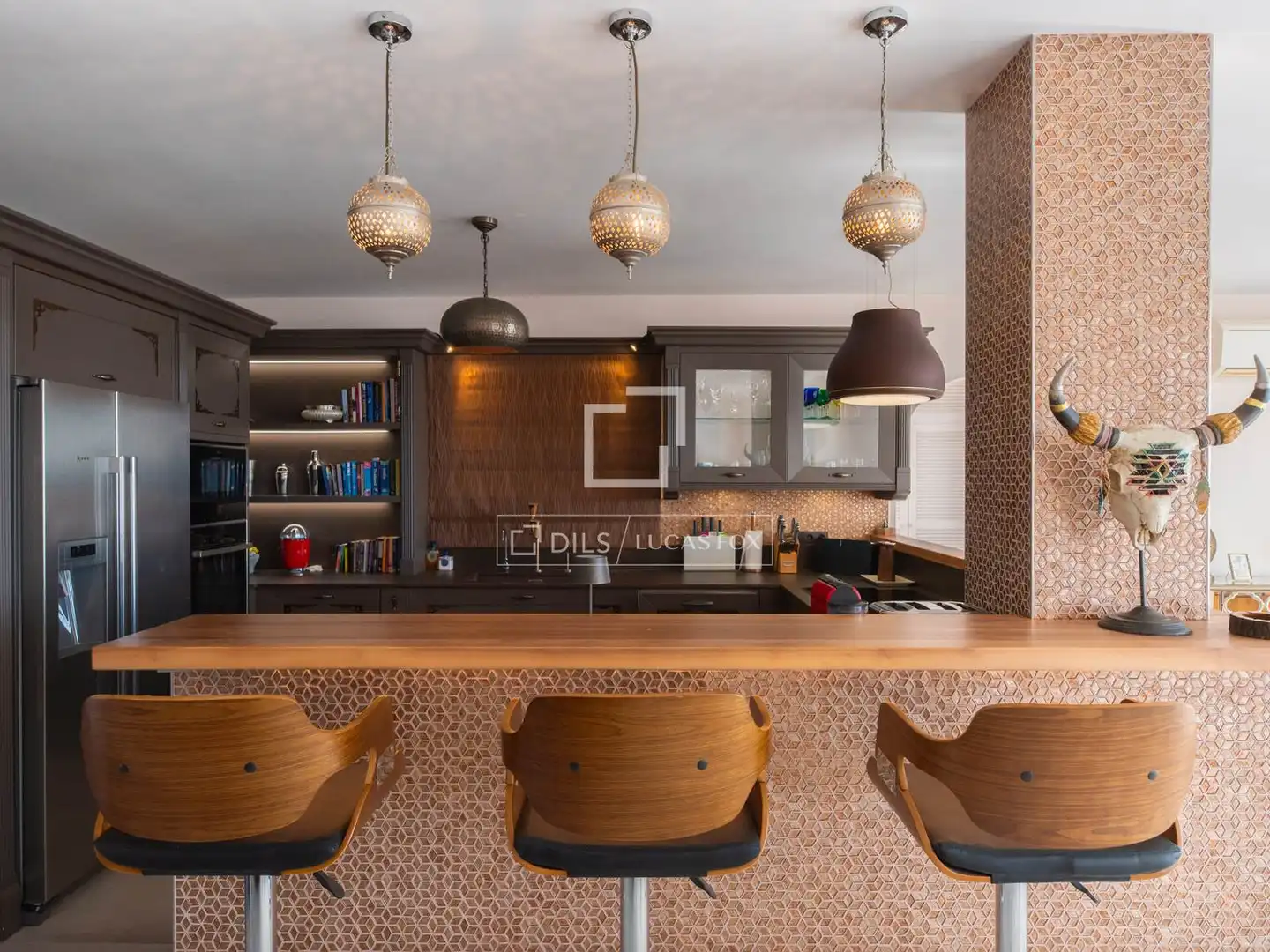 Kitchen of Houses for sale in Santa Eulària des Riu  with Air Conditioner, Heating and Private garden