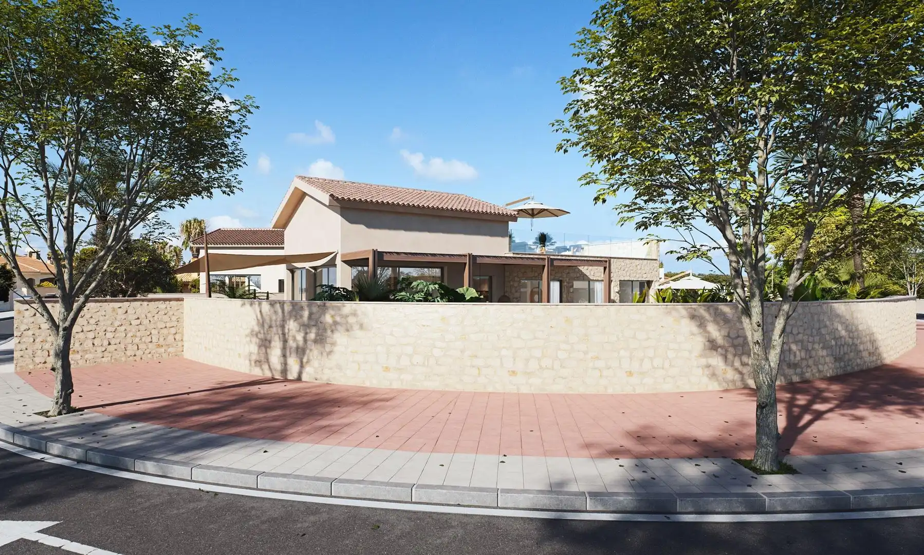 Vista exterior de Casa o xalet en venda en Cartagena amb Calefacció i Piscina