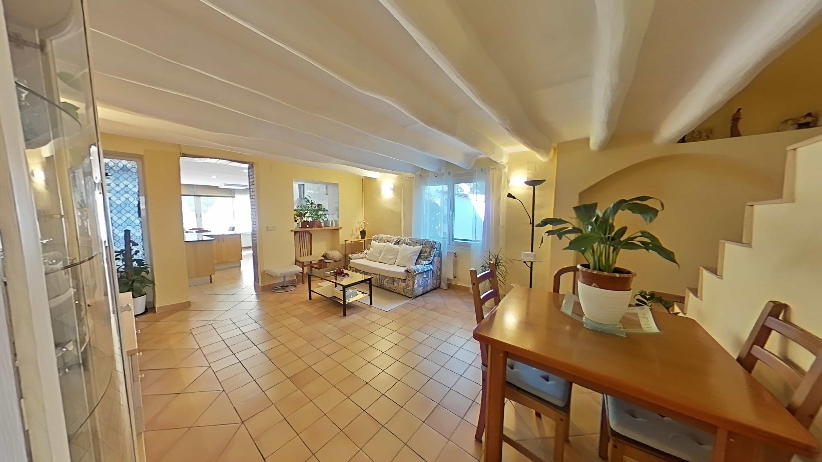 Living room of Single-family semi-detached for sale in Piera  with Heating, Parquet flooring and Terrace
