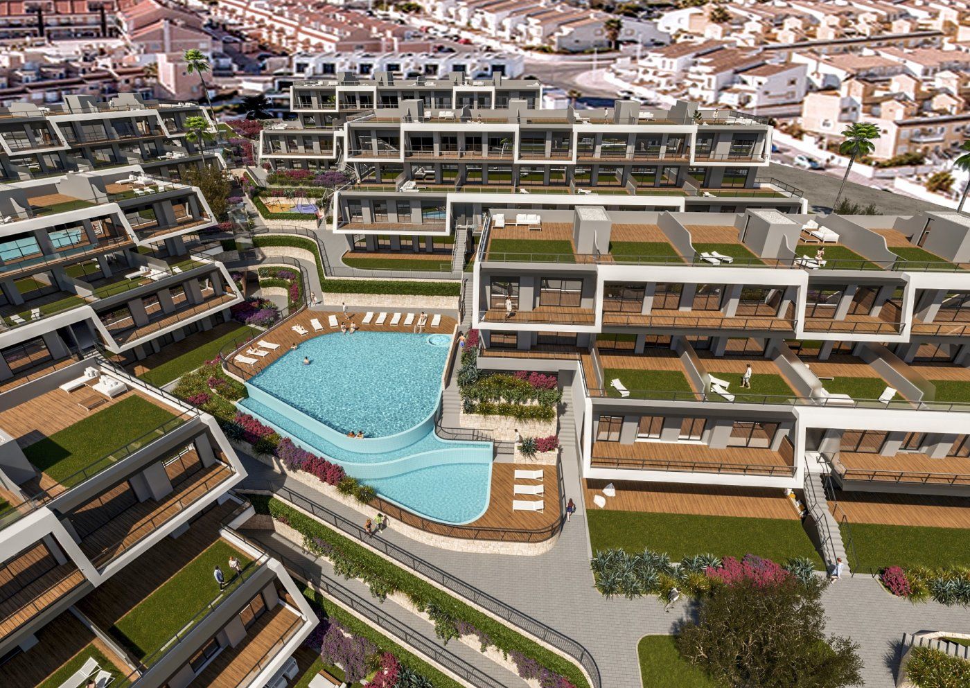Exterior view of Flat for sale in Santa Pola  with Air Conditioner, Terrace and Community pool