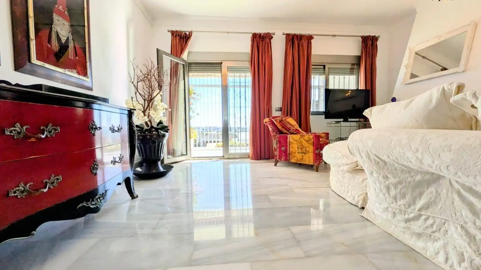 Sala de estar de Casa adosada en venta en Mijas con Aire acondicionado, Terraza y Balcón