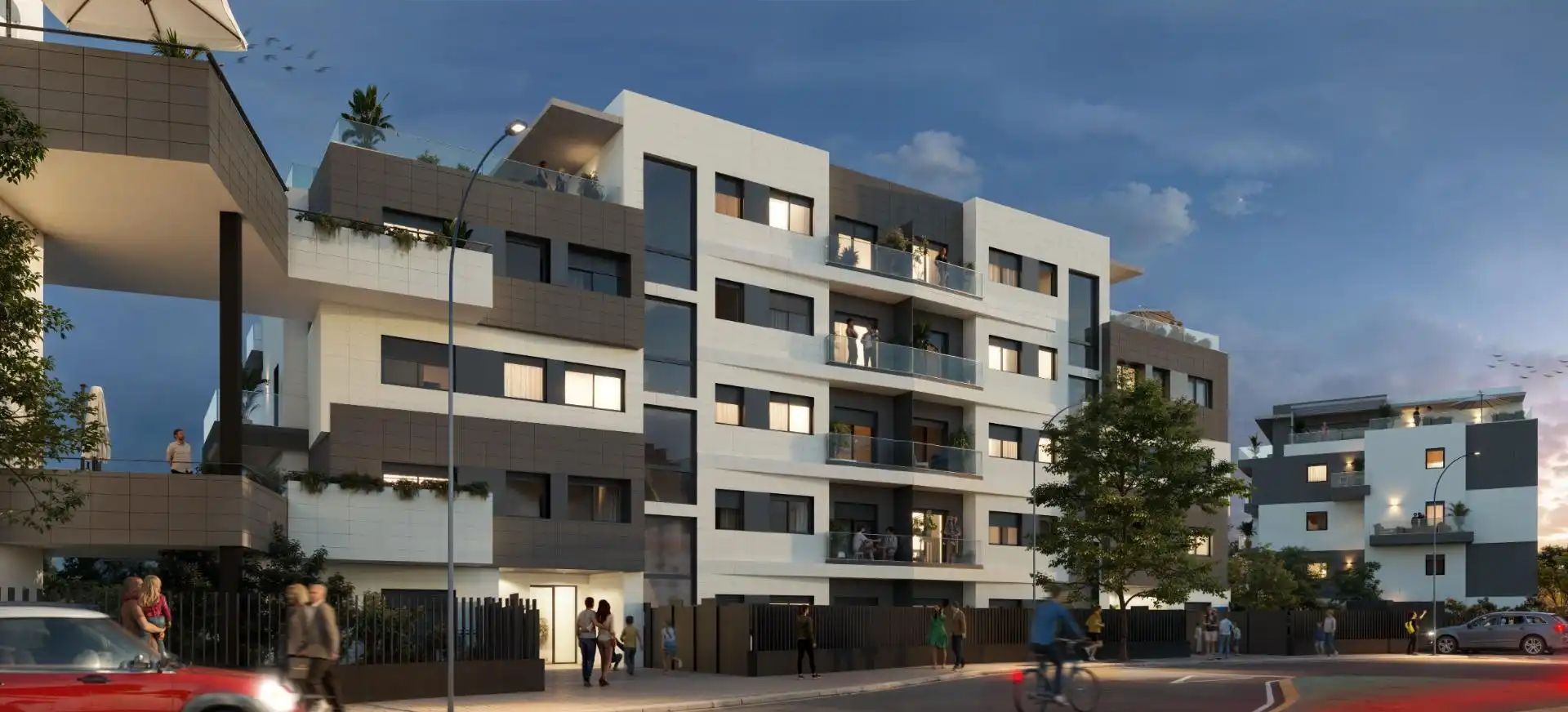 Außenansicht von Wohnungen zum Verkauf in Culleredo mit Heizung, Terrasse und Abstellraum