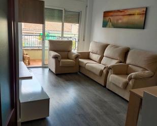 Living room of Flat to rent in Girona Capital  with Heating, Terrace and Furnished