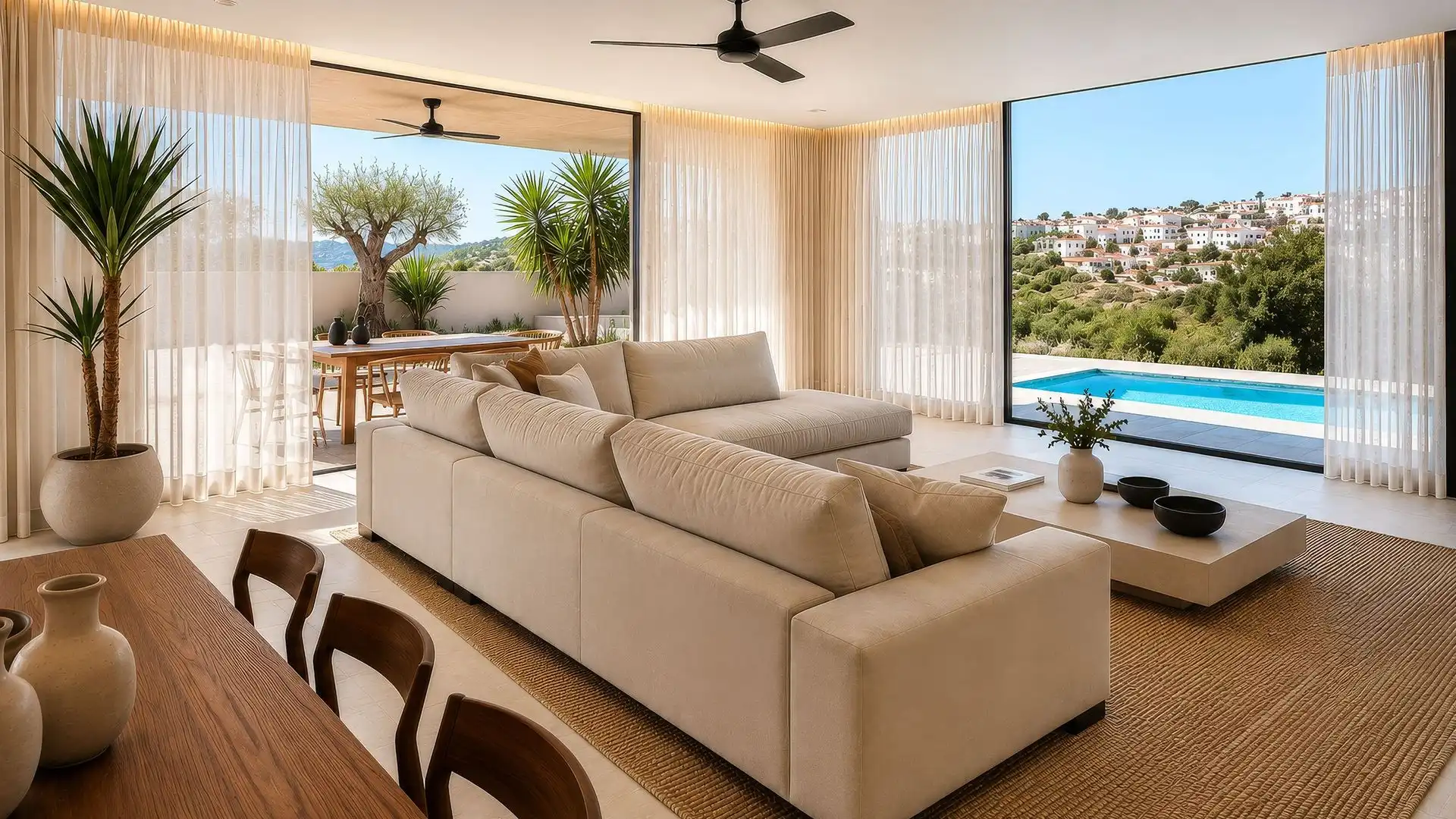Sala d'estar de Casa o xalet en venda en Elche / Elx amb Jardí privat, Terrassa i Piscina