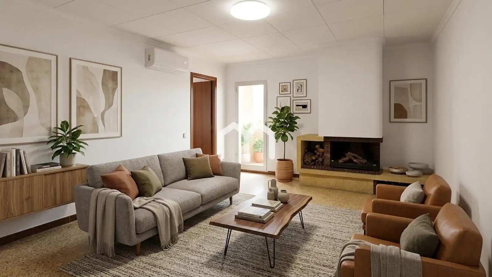Sala de estar de Ático en venta en Montgat con Aire acondicionado, Calefacción y Parquet