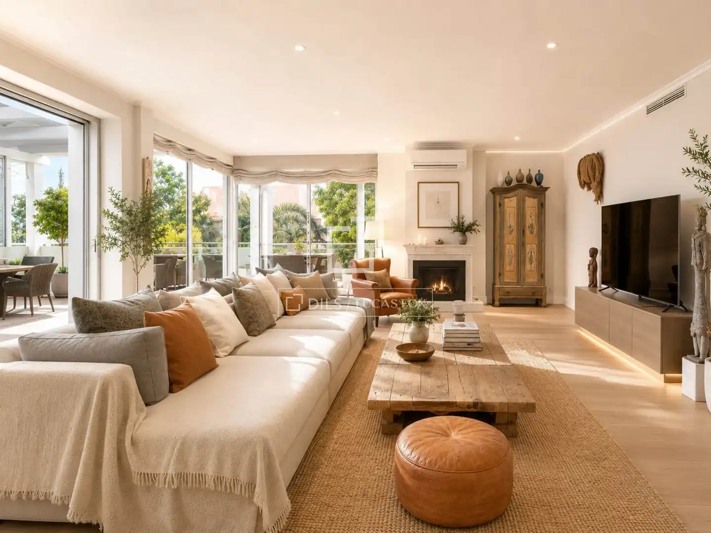 Sala de estar de Piso en venta en Barcelona con Aire acondicionado, Calefacción y Terraza