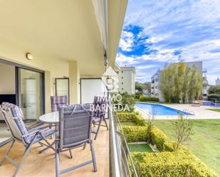 Exterior view of Flat for sale in Roses  with Air Conditioner, Terrace and Swimming Pool