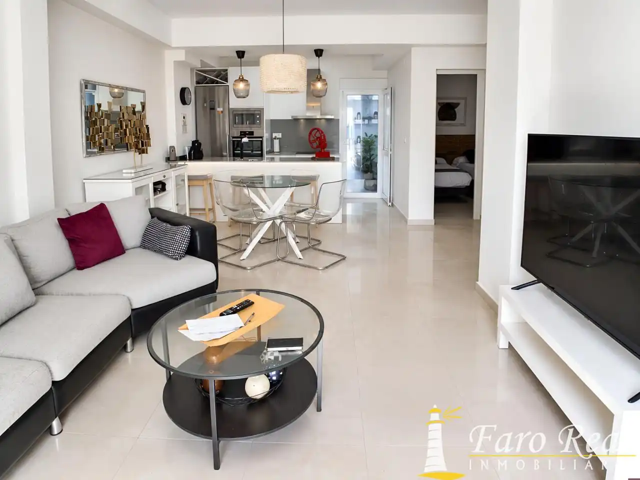 Sala d'estar de Apartament de lloguer en Centro - Calzada - Cabo Noval