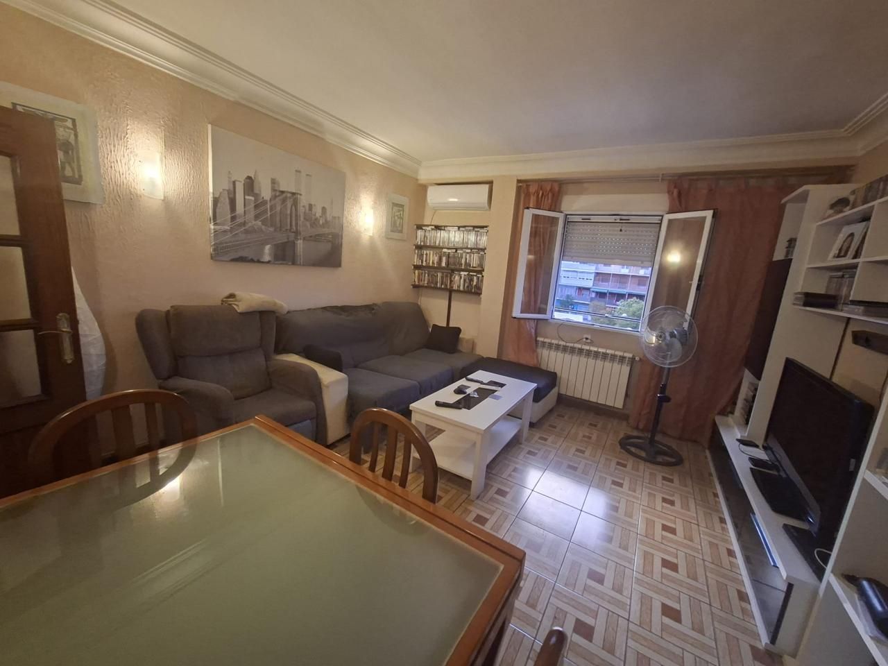 Sala d'estar de Pis de lloguer en  Madrid Capital amb Aire condicionat, Calefacció i Terrassa