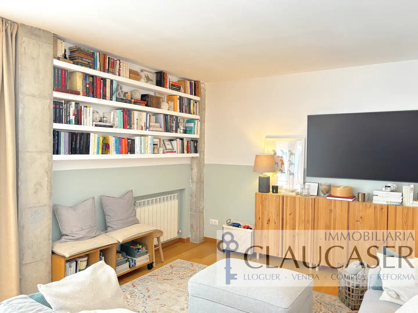 Wohnzimmer von Wohnung zum Verkauf in Sabadell mit Heizung, Privatgarten und Terrasse