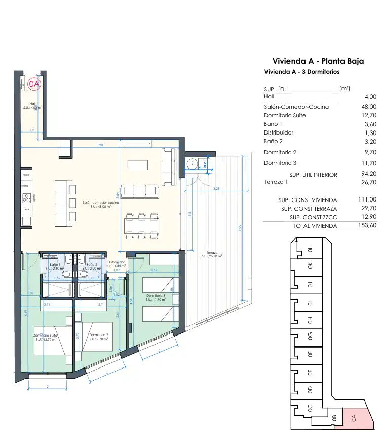 Flat for sale in Benijófar  with Air Conditioner, Heating and Private garden