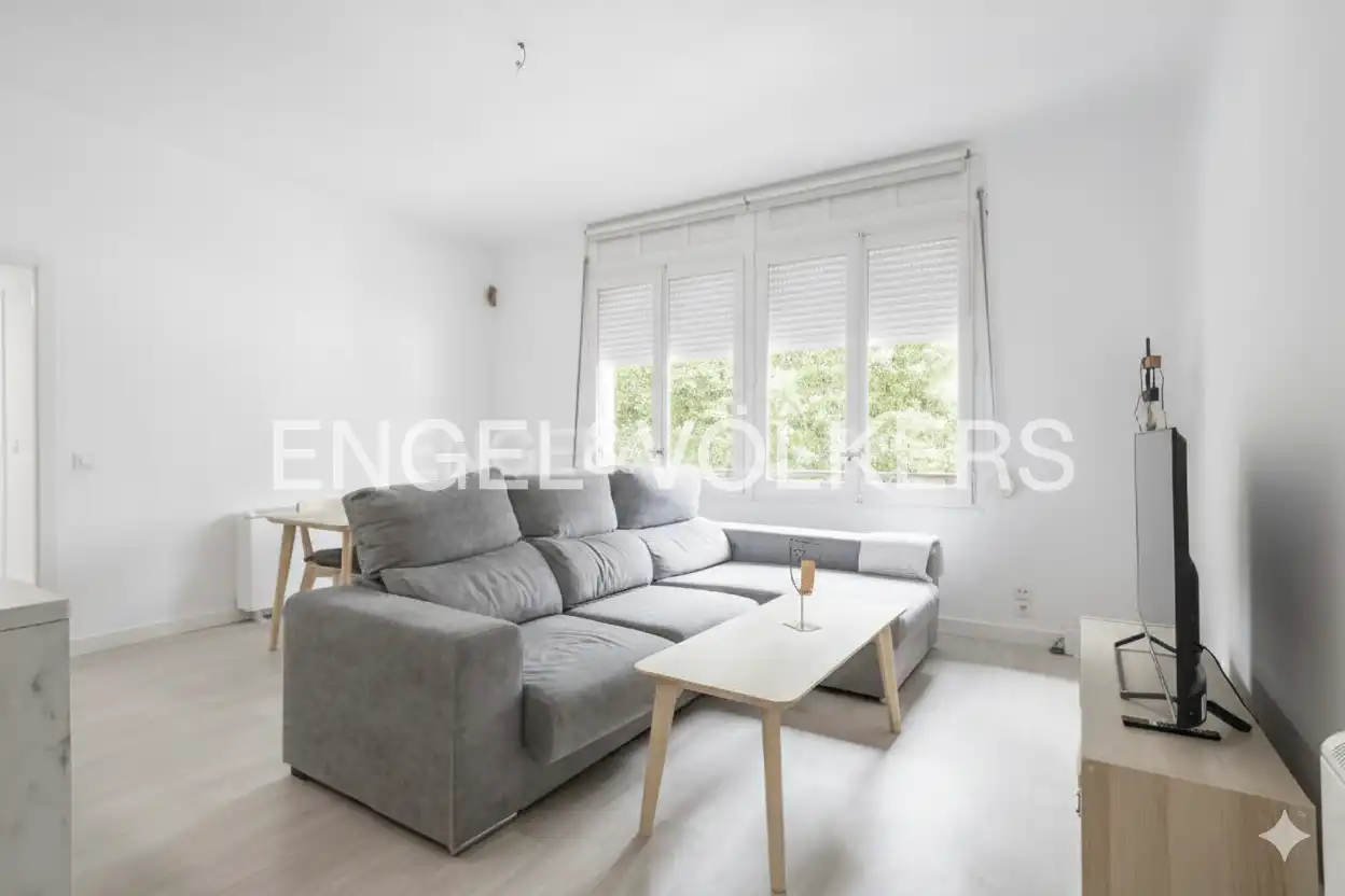 Sala de estar de Piso de alquiler en Madrid con Calefacción, Parquet y Amueblado