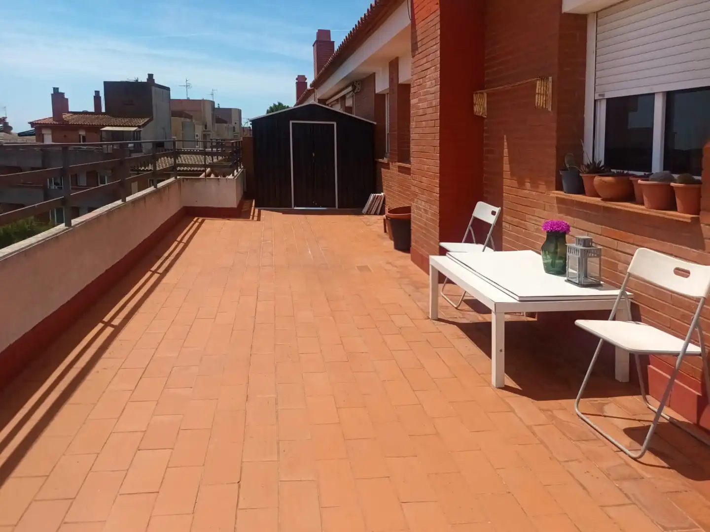 Terrasse von Dachboden zur Miete in Palafrugell mit Terrasse, Möbliert und Ofen