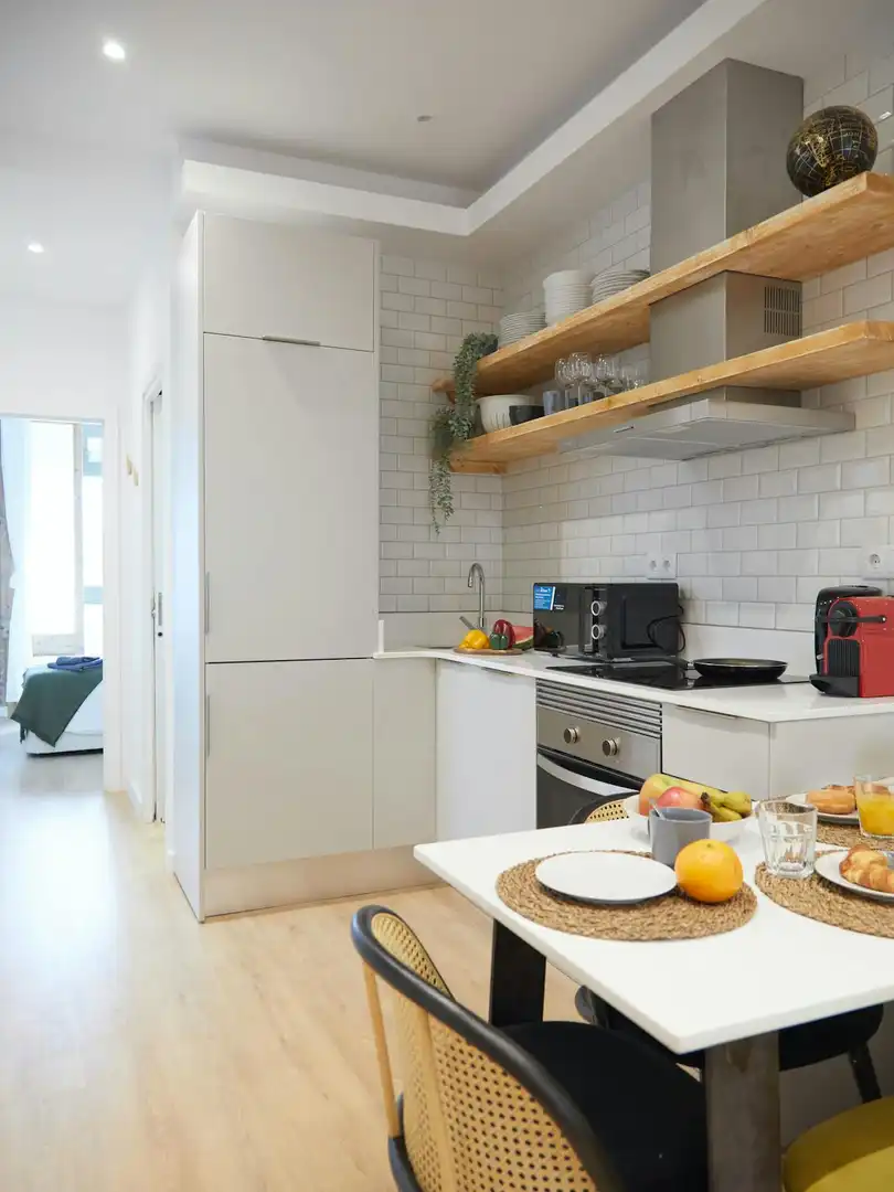 Kitchen of Flat for rent in Barcelona  with Air Conditioner, Heating and Furnished