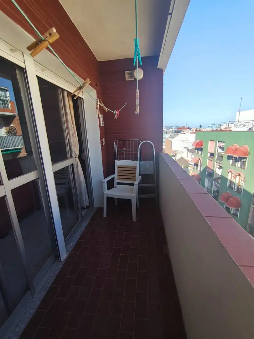 Terraza de Piso de alquiler en Algeciras con Aire acondicionado y Amueblado