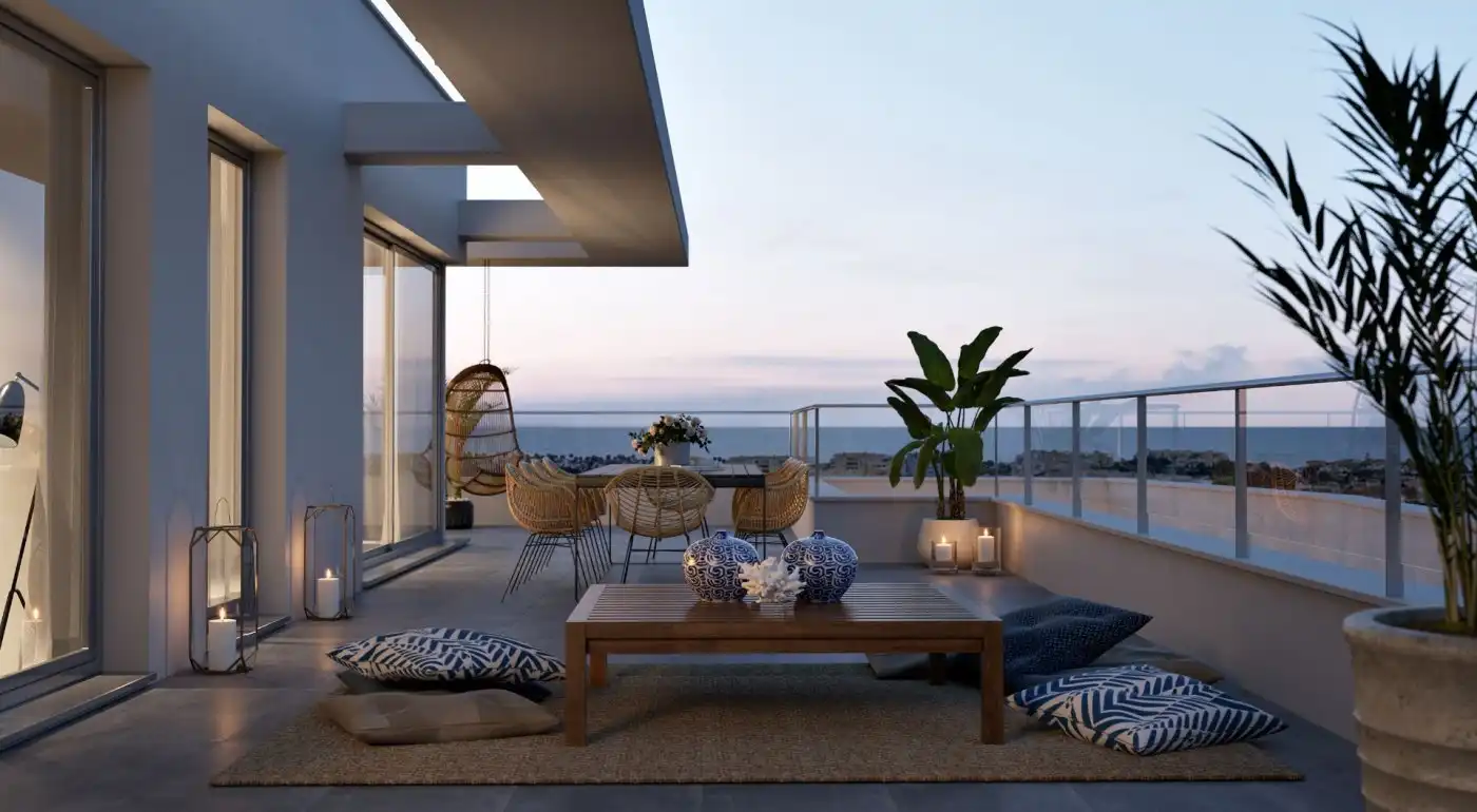Terraza de Ático en venta en Mijas con Aire acondicionado, Calefacción y Jardín privado