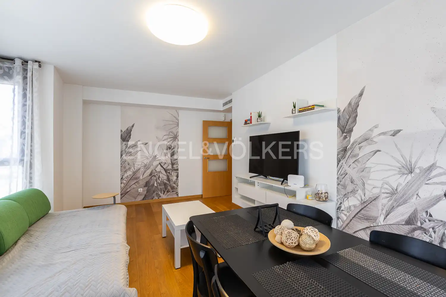 Sala de estar de Piso de alquiler en  Valencia Capital con Aire acondicionado, Calefacción y Parquet